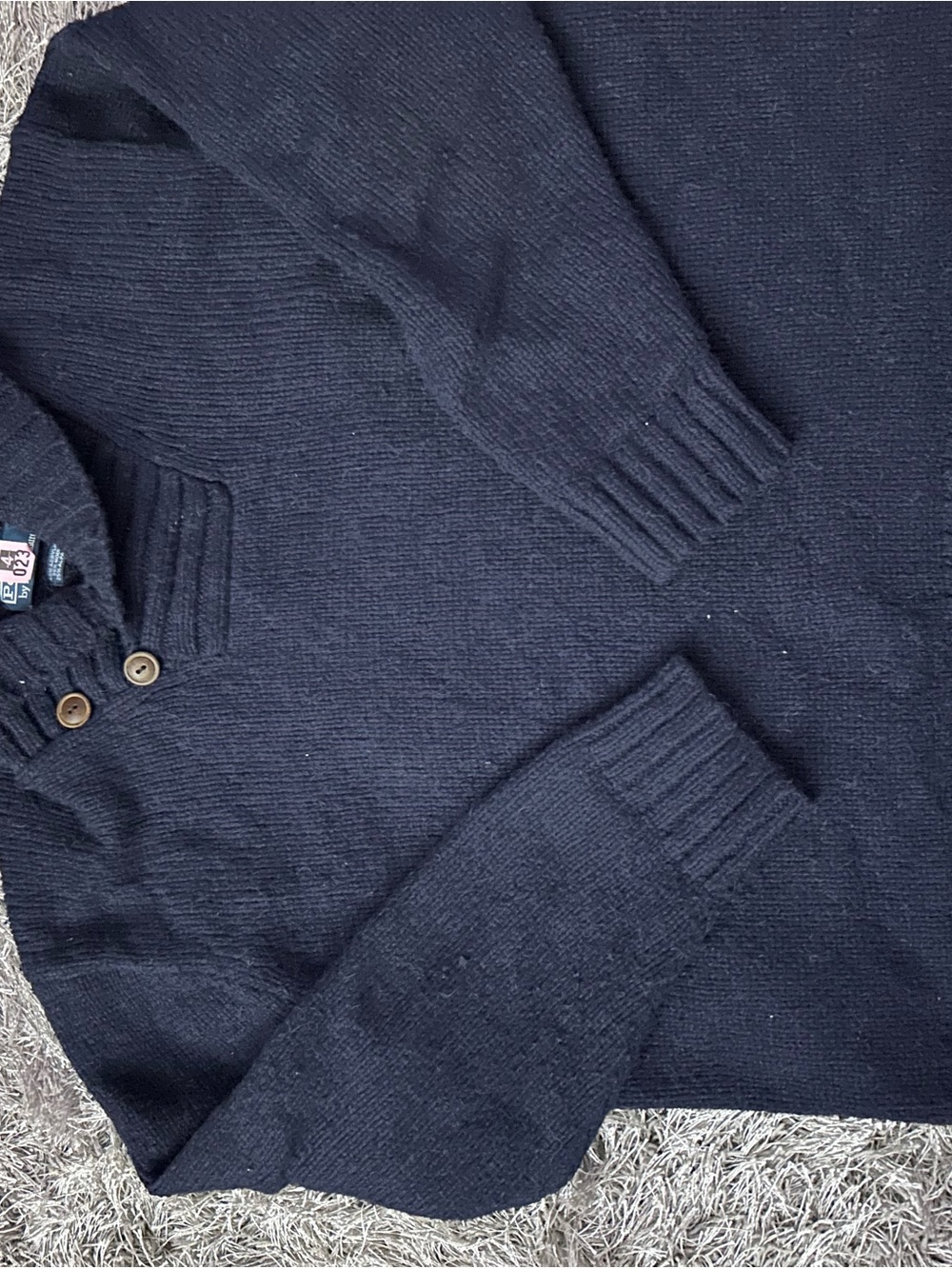 Polo by Ralph Lauren Men's Navy Turtleneck Button Pullover